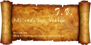 Tárkányi Viktor névjegykártya