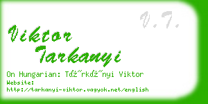 viktor tarkanyi business card